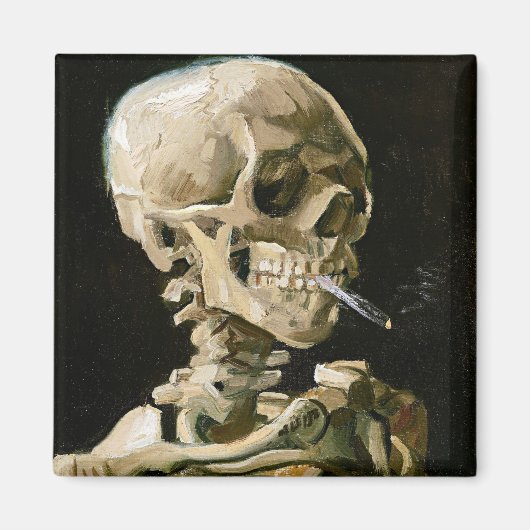 Van Gogh - Kop van een skelet Magneet (Voorkant)