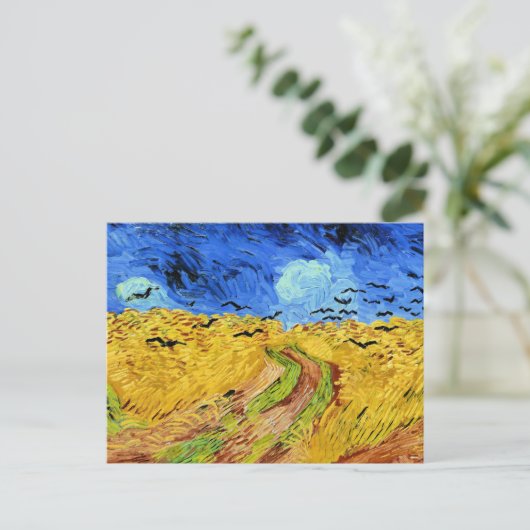 Van Gogh - Korenveld met kraaien, Briefkaart (Staand voorkant)