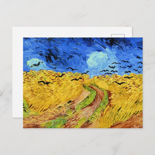 Van Gogh - Korenveld met kraaien, Briefkaart (Voorkant / Achterkant)