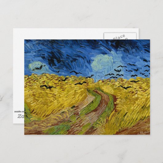 Van Gogh - Korenveld met kraaien Briefkaart (Voorkant / Achterkant)