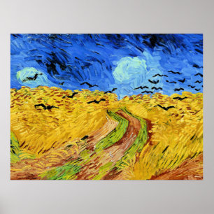 Van Gogh - Korenveld met kraaien, Poster
