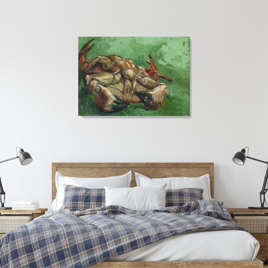 Van Gogh krab op zijn rug Canvas Afdruk (Insitu (Slaapkamer))