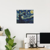Van Gogh kruissteek patroon Poster (Thuiskantoor)