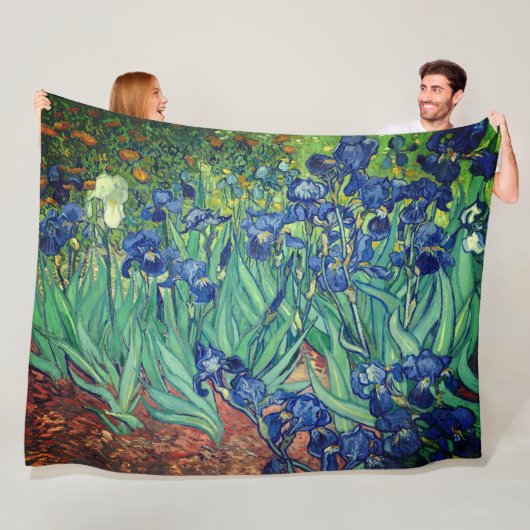 Van Gogh Kunst Irissen Fleece Deken (In situ)
