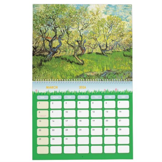 Van Gogh kunst landschap Kalender (Mar 2026)