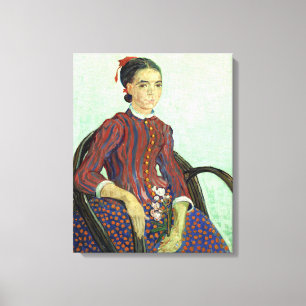 Van Gogh   La Mousmé Canvas Afdruk