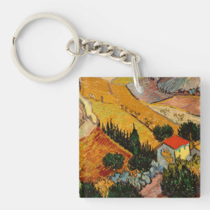Van Gogh - Landscape House Plowman Sleutelhanger