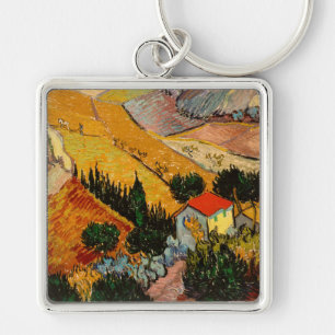 Van Gogh - Landscape House Plowman Sleutelhanger