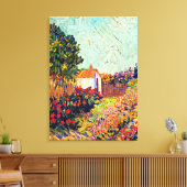 Van Gogh - Landschap, beroemd kunstschilderij Canvas Afdruk (Insitu (Woonkamer))