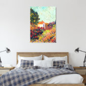 Van Gogh - Landschap, beroemd kunstschilderij Canvas Afdruk (Insitu (Slaapkamer))