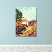 Van Gogh - Landschap, beroemd kunstschilderij Canvas Afdruk (Insitu (Houten vloer))