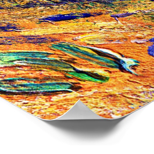 Van Gogh - Landschap, beroemde kunst Poster (Hoek)