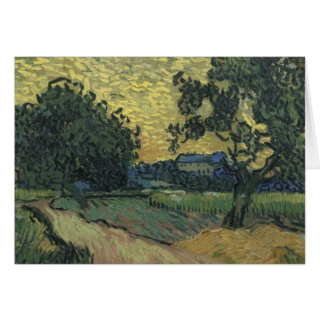 Van Gogh Landschap bij schemering (Voorkant Horizontaal)