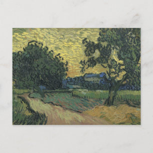 Van Gogh Landschap bij schemering Briefkaart