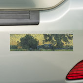 Van Gogh Landschap bij schemering Bumpersticker (Op auto)