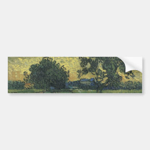 Van Gogh Landschap bij schemering Bumpersticker