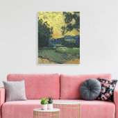 Van Gogh Landschap bij schemering Canvas Afdruk (Insitu (Woonkamer))