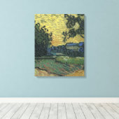 Van Gogh Landschap bij schemering Canvas Afdruk (Insitu (Houten vloer))
