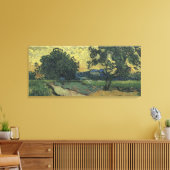 Van Gogh Landschap bij schemering Canvas Afdruk (Insitu (Woonkamer))