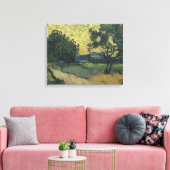Van Gogh Landschap bij schemering Canvas Afdruk (Insitu (Woonkamer))