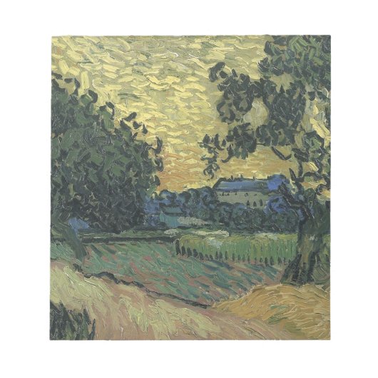 Van Gogh Landschap bij schemering Notitieblok (Voorkant)