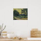 Van Gogh Landschap bij schemering Poster (Keuken)