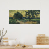Van Gogh Landschap bij schemering Poster (Keuken)