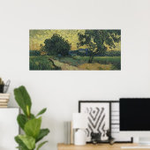 Van Gogh Landschap bij schemering Poster (Thuiskantoor)