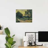 Van Gogh Landschap bij schemering Poster (Thuiskantoor)