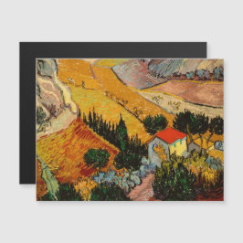 Van Gogh - Landschap House Plowman Magnetic Kaart