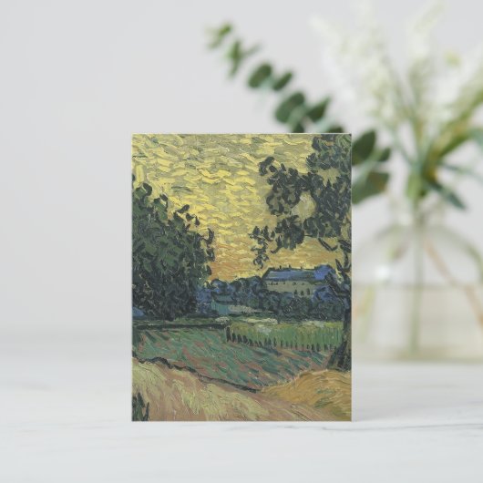 Van Gogh Landschap in Twilight Briefkaart (Staand voorkant)