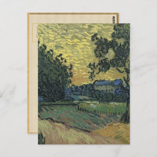 Van Gogh Landschap in Twilight Briefkaart (Voorkant / Achterkant)