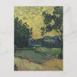 Van Gogh Landschap in Twilight Briefkaart<br><div class="desc">Van Gogh Landscape in Twilight Masterpart - Vincent Van Gogh schilderde Landschap in Twilight in 1890, een prachtig landschap in zijn traditionele stijl. Vincent Van Gogh schilderde ongelooflijke schilderijen na de onderdrukking. Van Gogh's schilderijen waren bekend om grof en ruig te zijn. De kleur was vet en zijn verfslag was...</div>