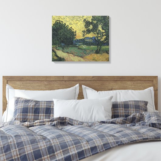 Van Gogh Landschap in Twilight Canvas Afdruk (Insitu (Slaapkamer))