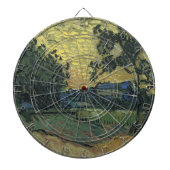 Van Gogh Landschap in Twilight Dartbord (Voorkant)