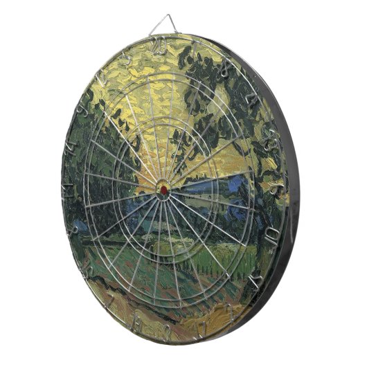 Van Gogh Landschap in Twilight Dartbord (Voorkant Rechts)