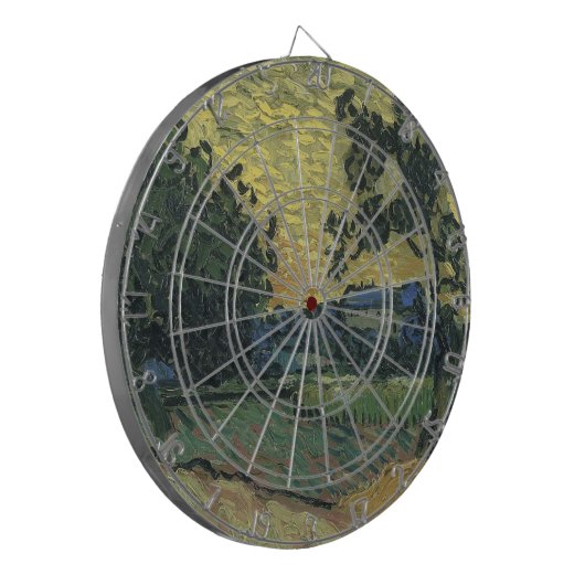 Van Gogh Landschap in Twilight Dartbord (Voorkant Links)