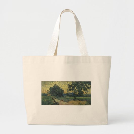 Van Gogh Landschap in Twilight Grote Tote Bag (Voorkant)