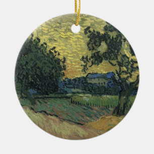 Van Gogh Landschap in Twilight Keramisch Ornament