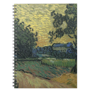 Van Gogh Landschap in Twilight Notitieboek