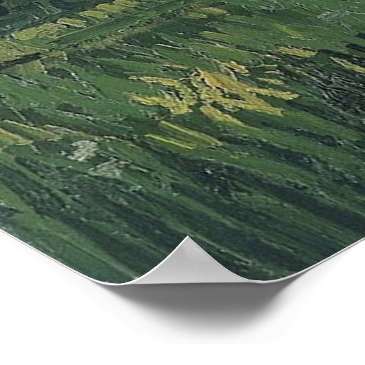 Van Gogh Landschap in Twilight Poster (Hoek)