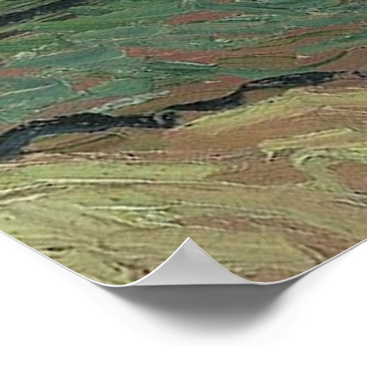 Van Gogh Landschap in Twilight Poster (Hoek)