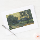 Van Gogh Landschap in Twilight Rechthoekige Sticker (Envelop)