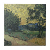 Van Gogh Landschap in Twilight Tegeltje (Voorkant)