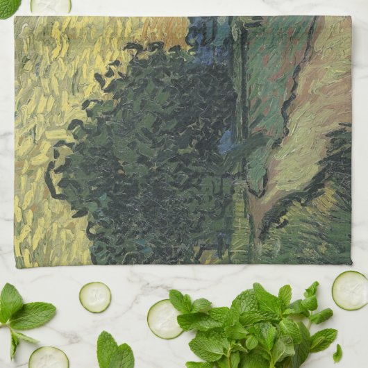 Van Gogh Landschap in Twilight Theedoek (Gevouwen)