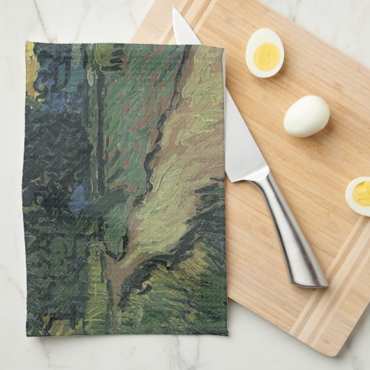 Van Gogh Landschap in Twilight Theedoek (Quarter Fold)