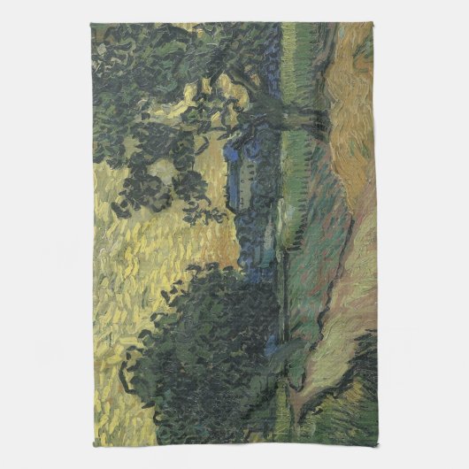 Van Gogh Landschap in Twilight Theedoek (Verticaal)