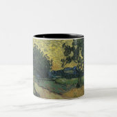 Van Gogh Landschap in Twilight Tweekleurige Koffiemok (Center)