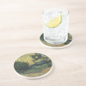 Van Gogh Landschap in Twilight Zandsteen Onderzetter (Zijkant)