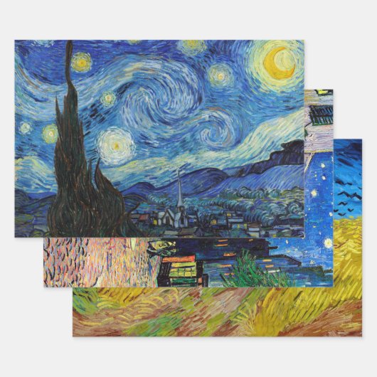 Van Gogh, landschap Inpakpapier Vel (Set)